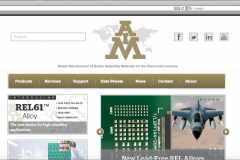 AIM Solder - Homepage Screenshot