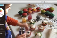 KIds Baking Party Homepage Screenshot