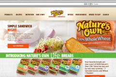 Nature's Own - Homepage Screenshot