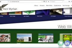 Trent Wyman Portfolio Homepage Screenshot