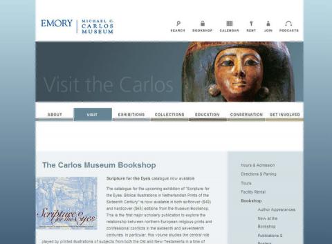 Michael C. Carlos Museum - Homepage Screenshot