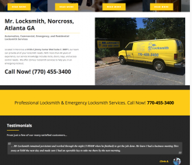 Mr. Locksmith homepage screenshot