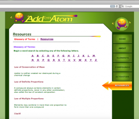 Add'em Atom - Glossary Page Screenshot