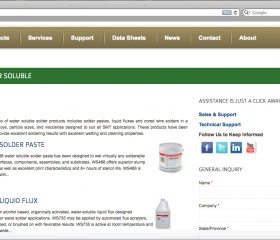 AIM Solder - Product Listing Page Screenshot
