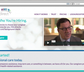 Caregivers Direct - Video Page Screenshot