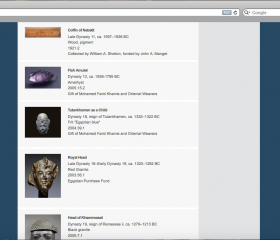 Michael C. Carlos Museum - Artifact Listing Page Screenshot