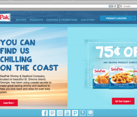 SeaPak - Coupon Promotion Page Screenshot